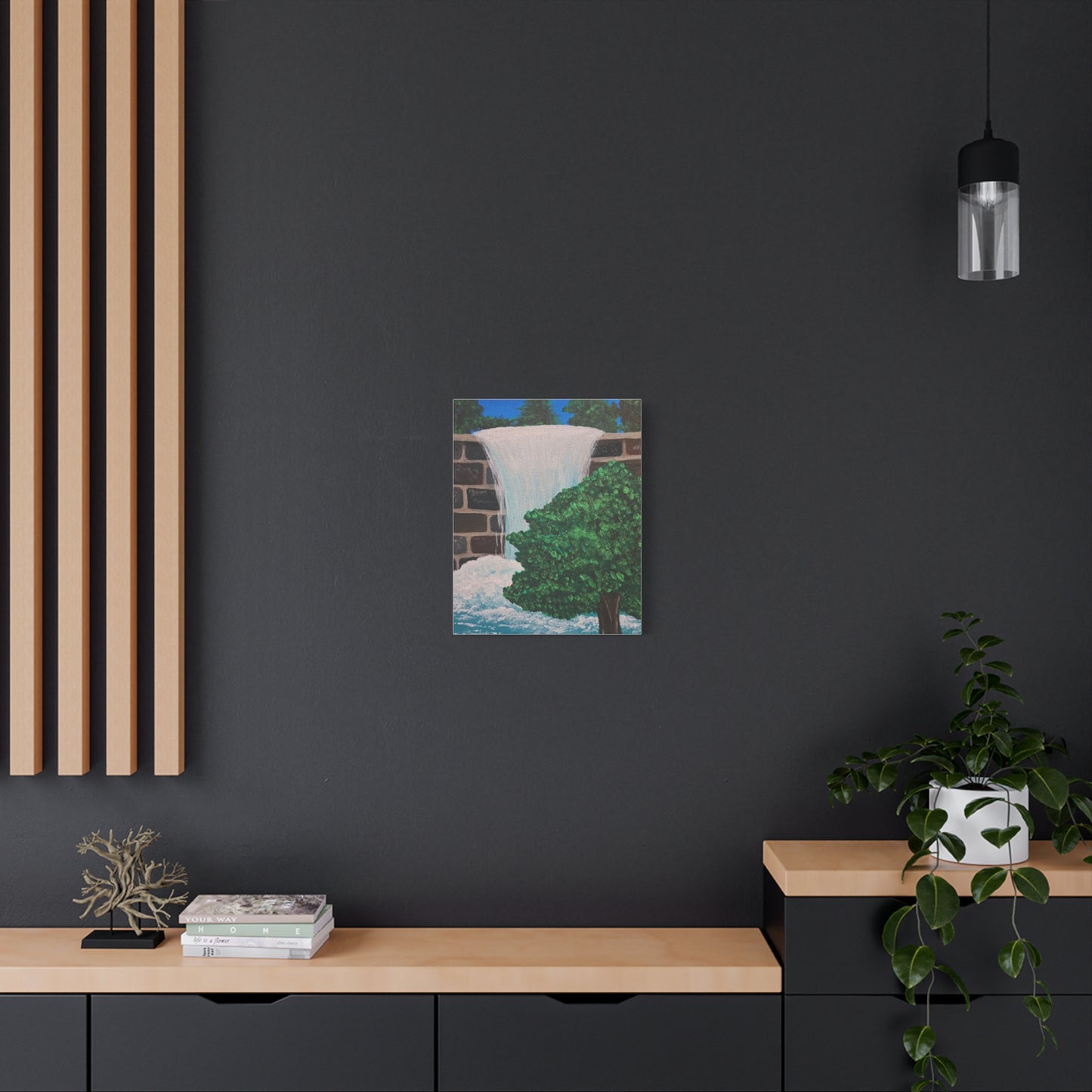 Nature-Inspired Canvas Art - Waterfall & Tree