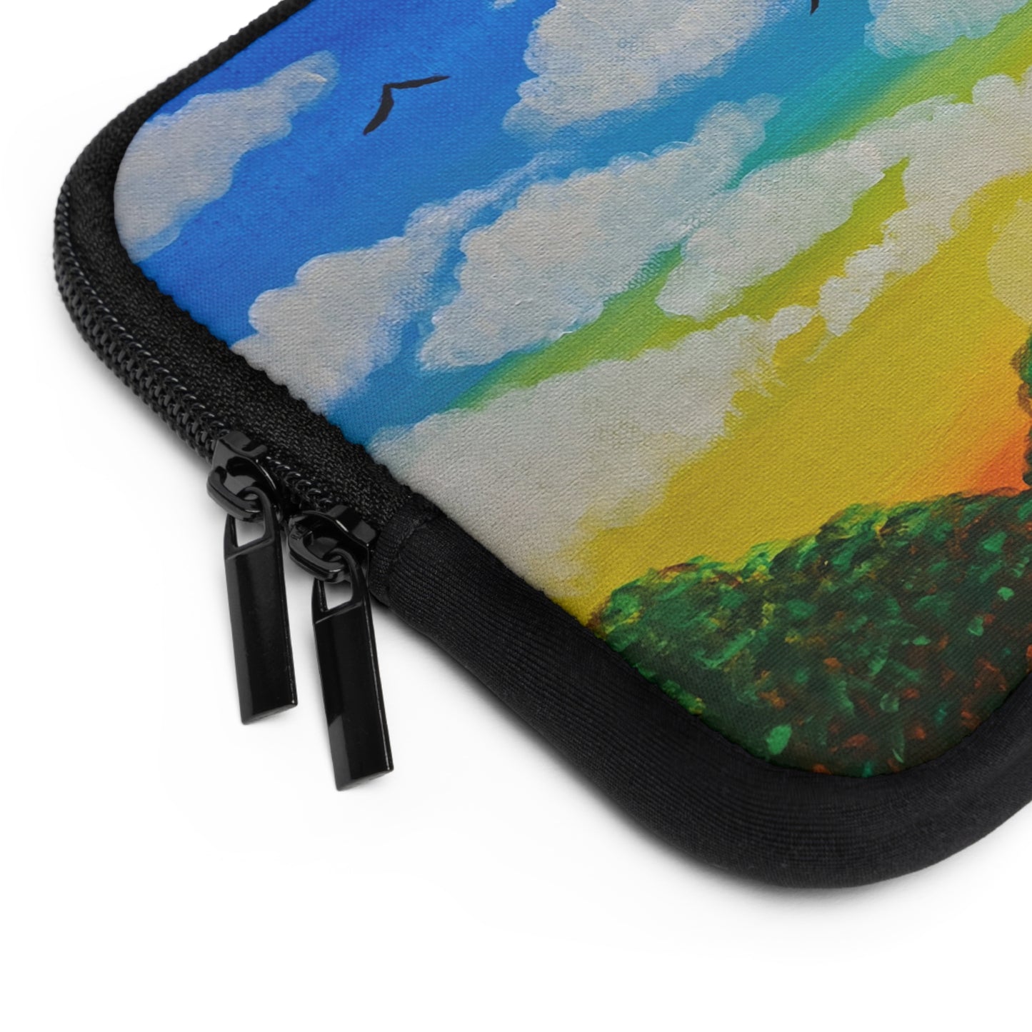 Colorful Mountains Laptop Sleeve - Vibrant Nature-Inspired Design