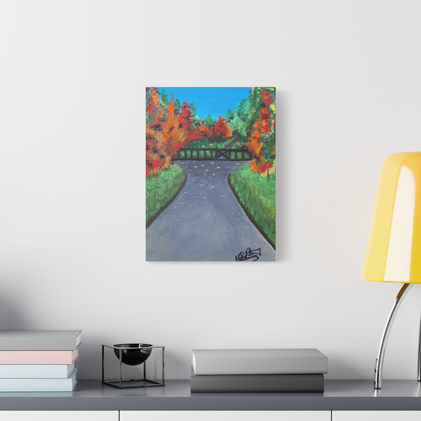 Vibrant Landscape Canvas Print – Autumn Pathway Wall Art