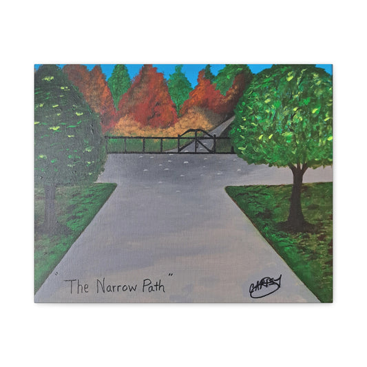 Stretched Matte Canvas Art - "The Narrow Path" - Nature-Themed Wall Decor for Home and Office