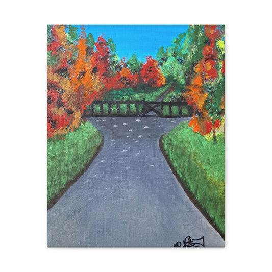 Vibrant Landscape Canvas Print – Autumn Pathway Wall Art