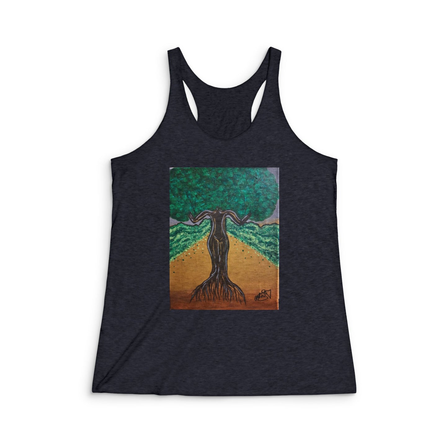 Bohemian Tree Art Racerback Tank - Perfect for Nature Lovers