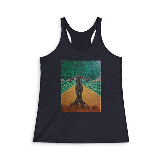 Bohemian Tree Art Racerback Tank - Perfect for Nature Lovers