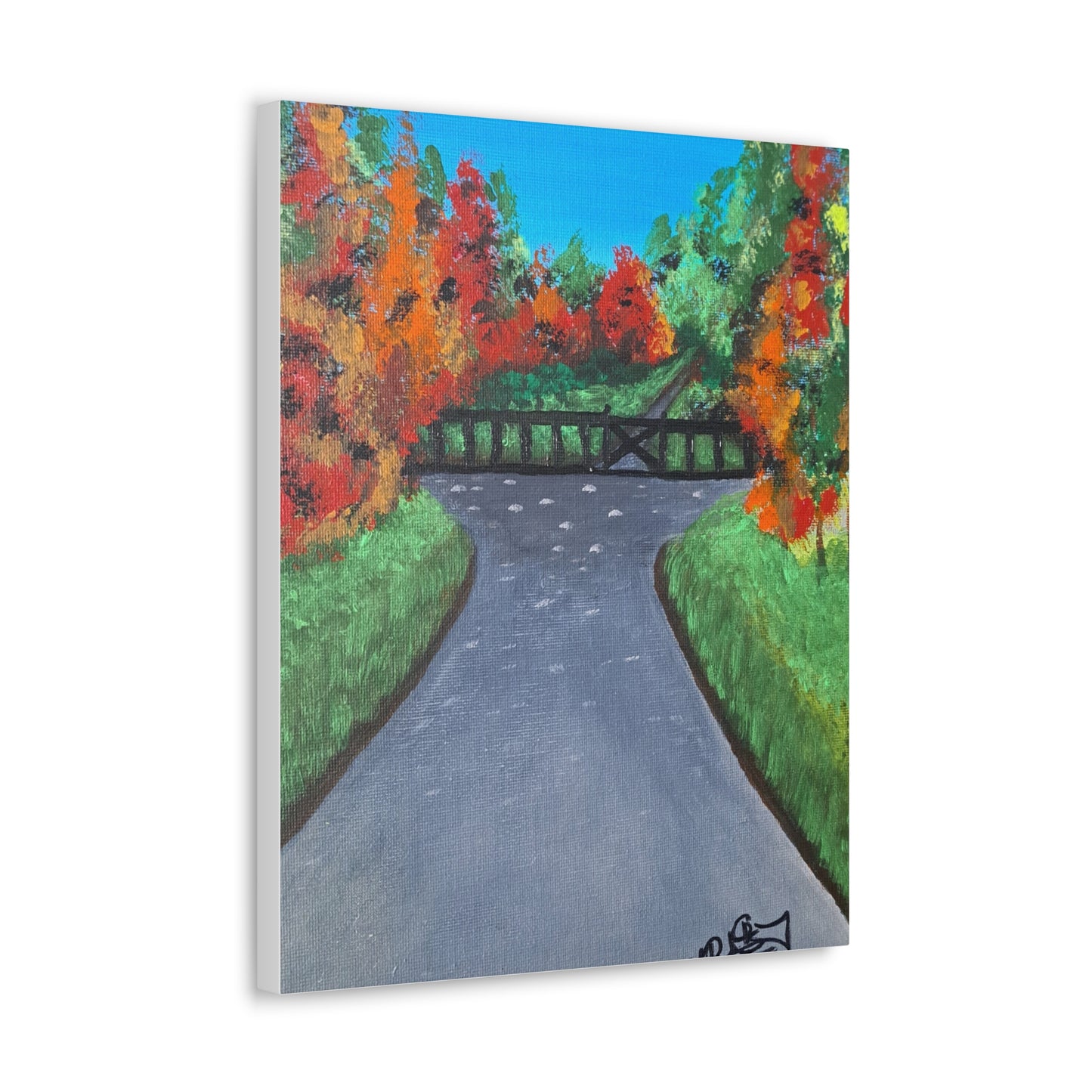 Vibrant Landscape Canvas Print – Autumn Pathway Wall Art