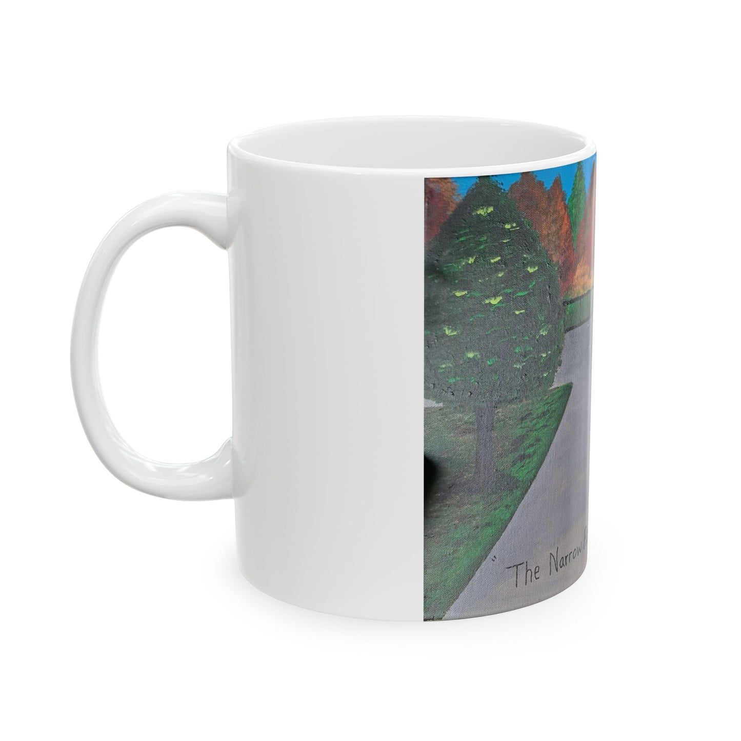 Scenic Ceramic Mug - "The Narrow Path" Nature Artwork - 11oz & 15oz Options