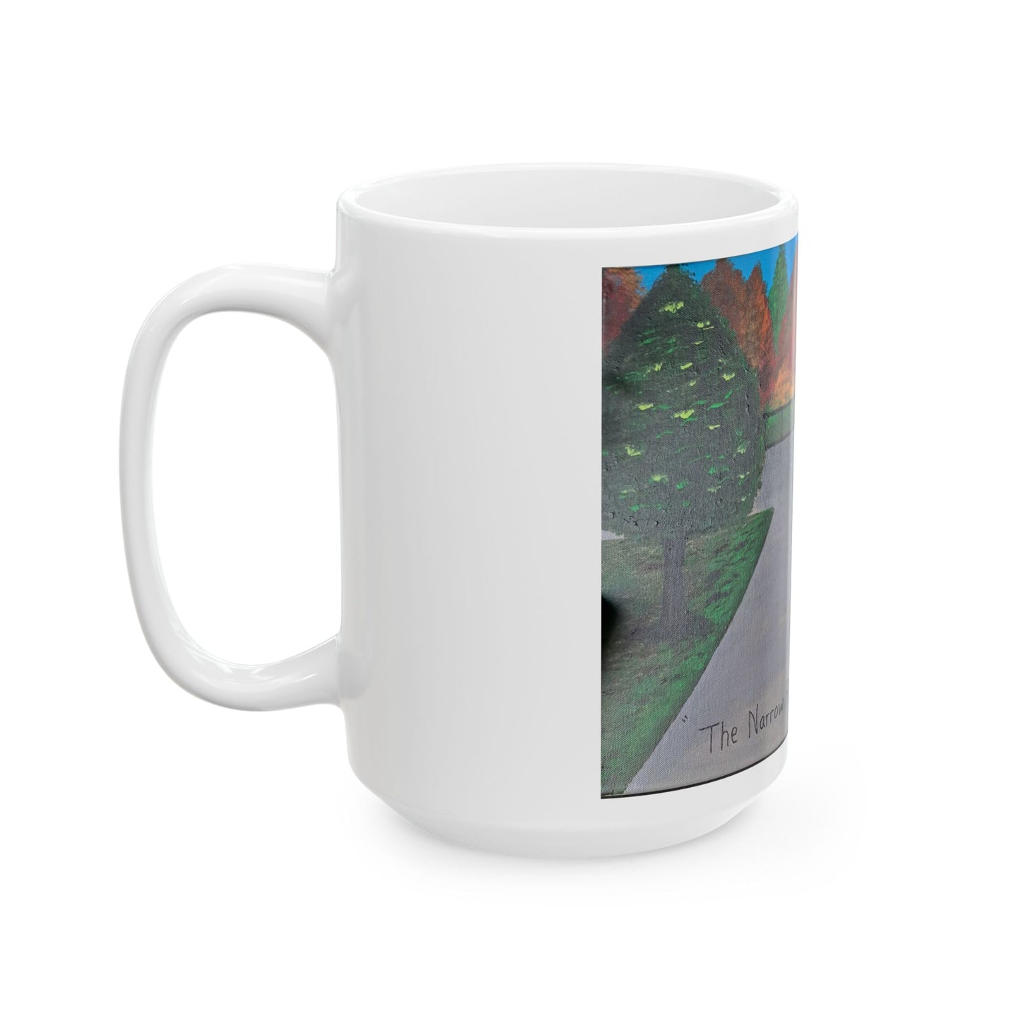 Scenic Ceramic Mug - "The Narrow Path" Nature Artwork - 11oz & 15oz Options