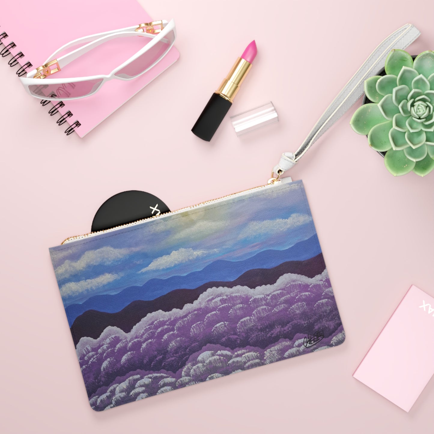 Sunset Landscape Clutch Bag - Stylish and Functional Accessory