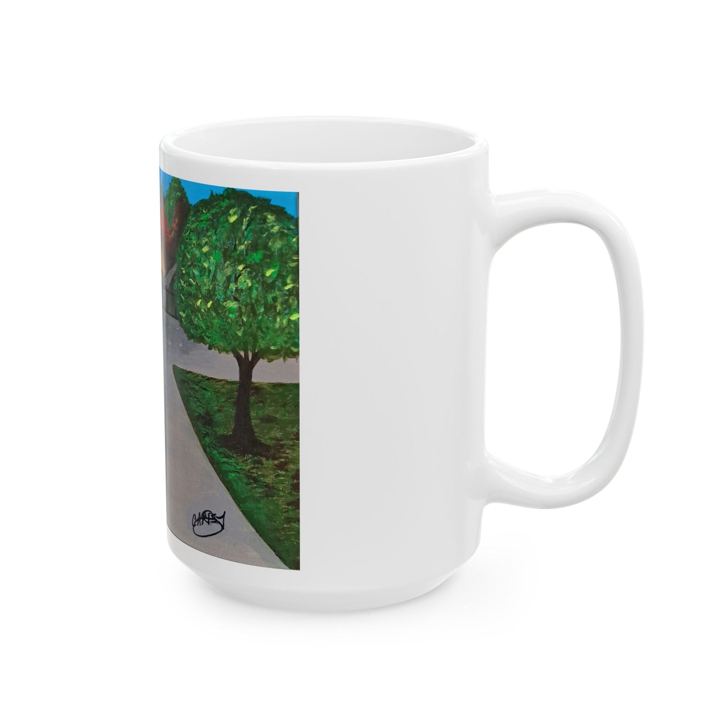 Scenic Ceramic Mug - "The Narrow Path" Nature Artwork - 11oz & 15oz Options