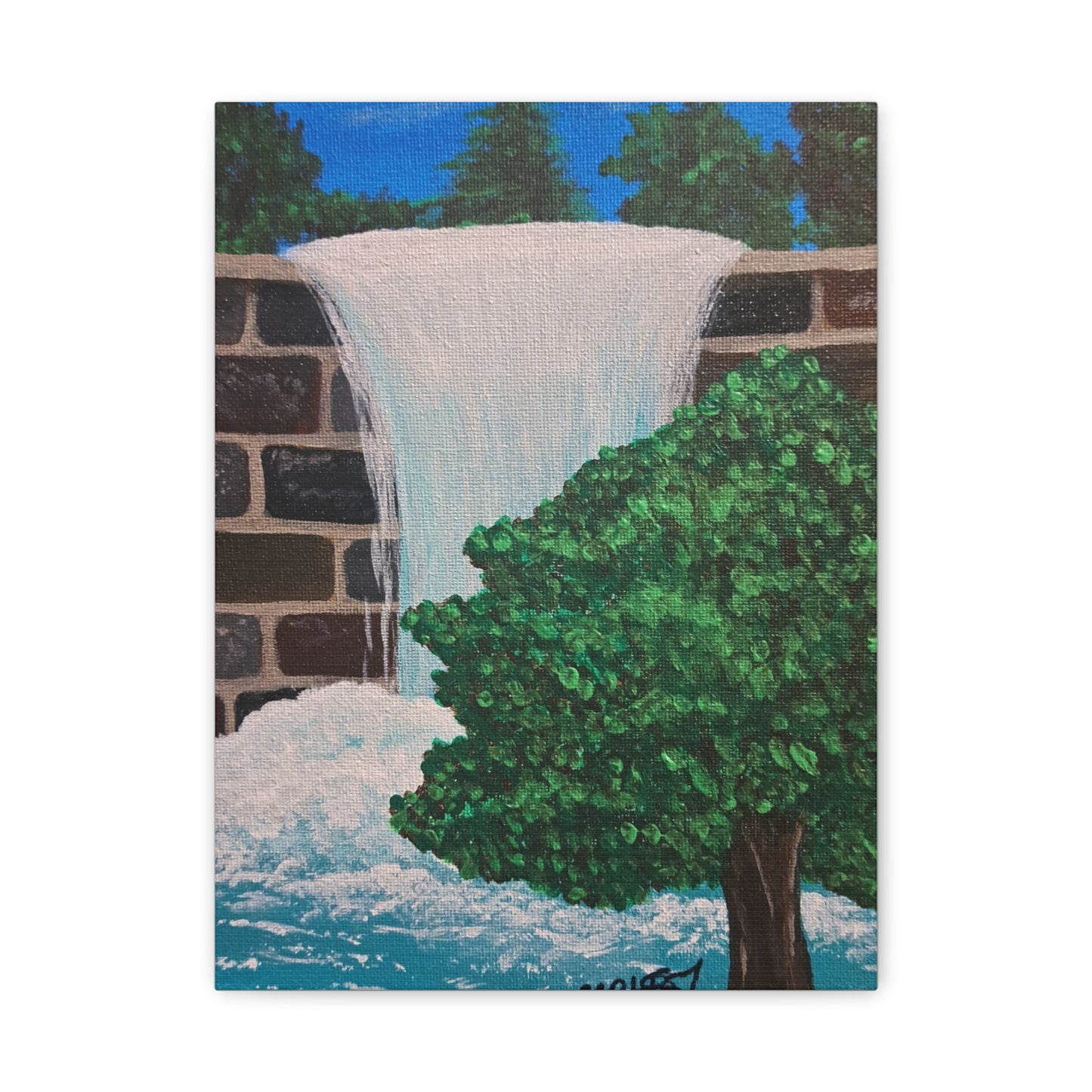 Nature-Inspired Canvas Art - Waterfall & Tree