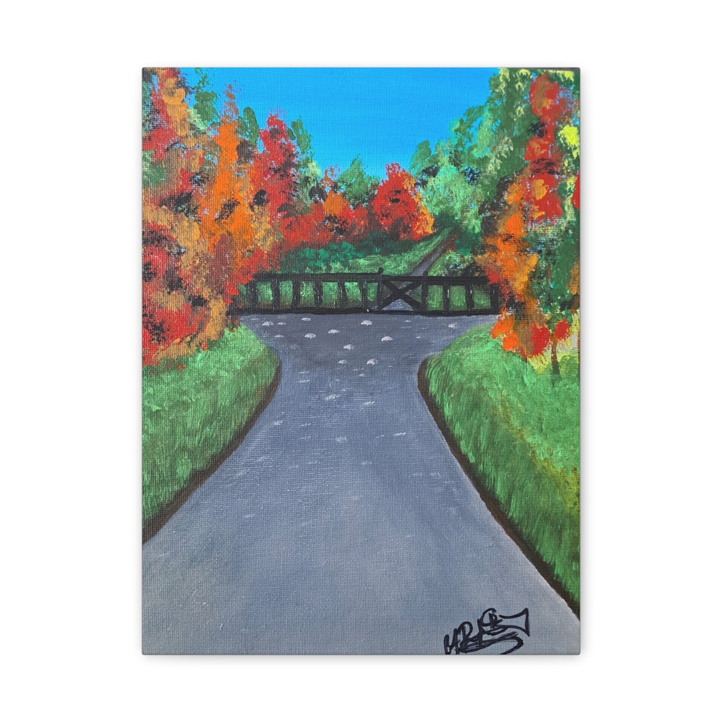 Vibrant Landscape Canvas Print – Autumn Pathway Wall Art