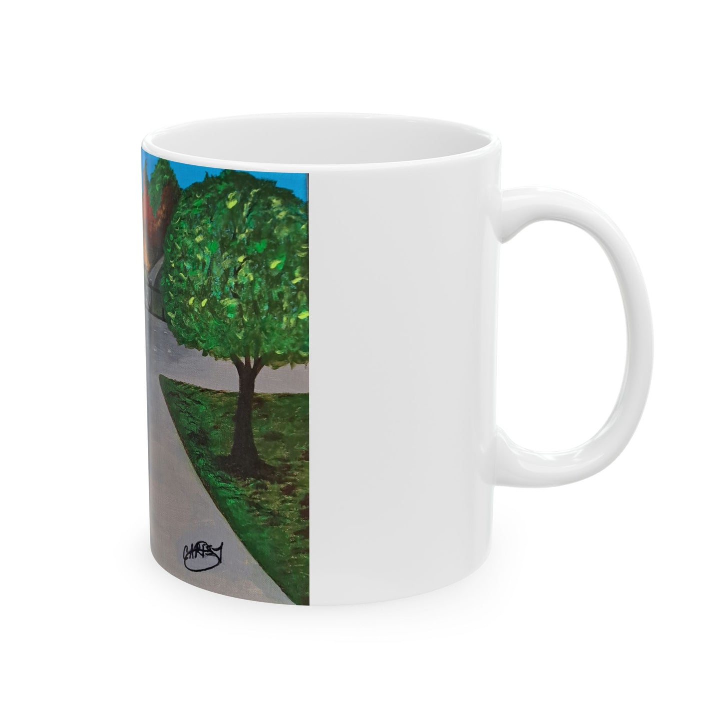 Scenic Ceramic Mug - "The Narrow Path" Nature Artwork - 11oz & 15oz Options