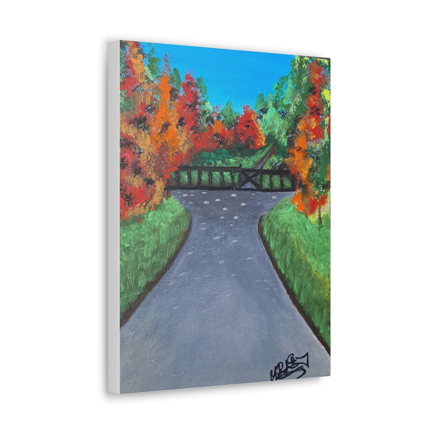 Vibrant Landscape Canvas Print – Autumn Pathway Wall Art